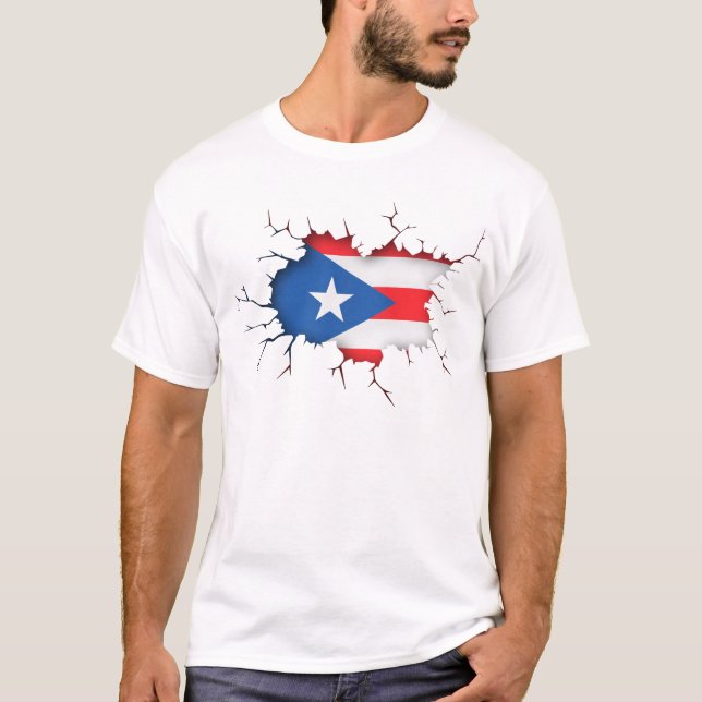 Puerto Rican Inside - Boricua Puerto Rico Flag T S T-Shirt (Front)