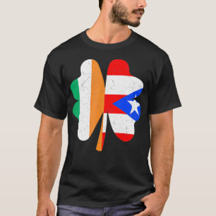 Puerto Rican Irish Flag Shamrock St Patricks Day T-Shirt