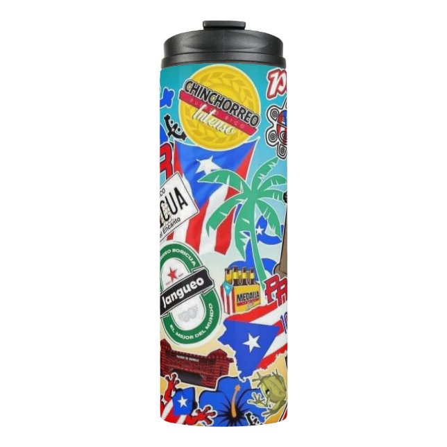 Puerto Rican - Island-inspired  Thermal Tumbler (Front)