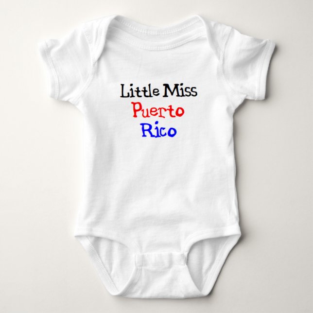 puerto rican little miss baby bodysuit (Front)