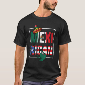 Puerto Rican Mexican Flag, Mexirican Half Puerto r T-Shirt