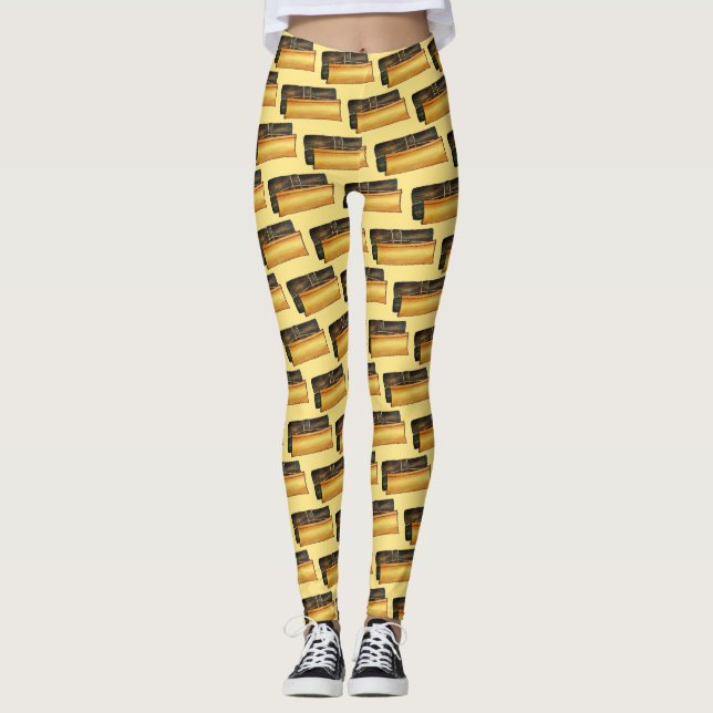 Puerto Rican Pasteles Savory Banana Leaf Cakes Leggings (Front)
