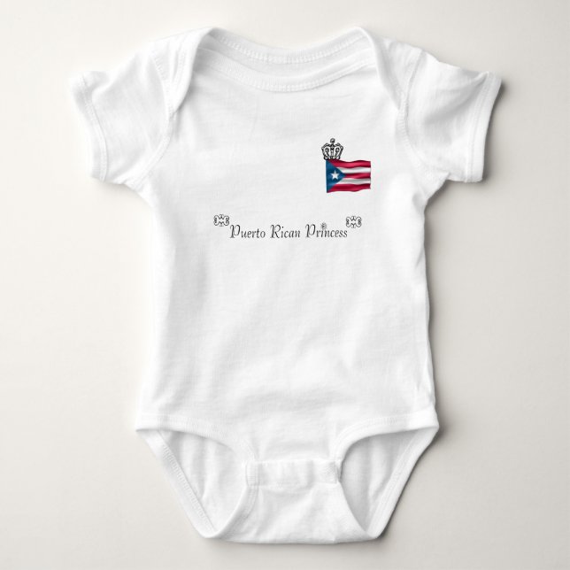 Puerto Rican Princess Baby Bodysuit (Front)
