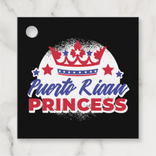 Puerto Rican Princess Cute Boricua Girl Pride Favour Tags