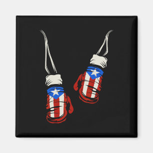Puerto Rican Puerto Rico Boxing Gloves Flag T Shir Magnet