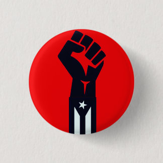 Puerto Rican Resistance Fist 3 Cm Round Badge
