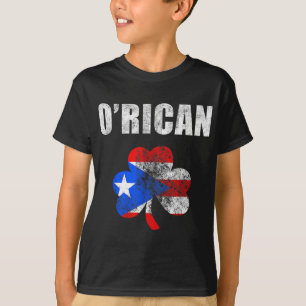 Puerto Rican St. Patrick's Day O'Rican Shamrock Fl T-Shirt