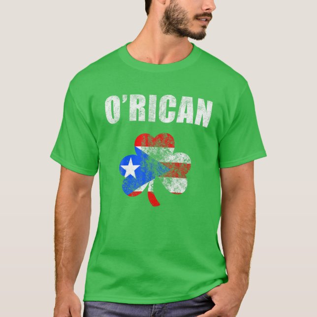 Puerto Rican St. Patrick's Day Shirt O'Rican Shamr (Front)