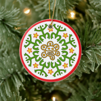 Puerto Rican Taino Coqui Sun Ornament