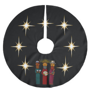 Puerto Rican Three Wise Men – Parranda Brushed Polyester Tree Skirt