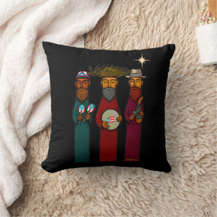 Puerto Rican Three Wise Men – Parranda Cushion