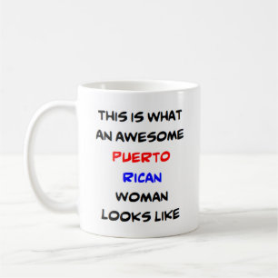 puerto rican woman, awesome coffee mug