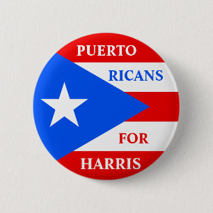 Puerto Ricans For Harris 6 Cm Round Badge