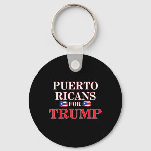 Puerto Ricans For Trump Patriotic American Pride Key Ring