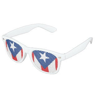 Puerto Rico2 Flag Design - Retro Sunglasses
