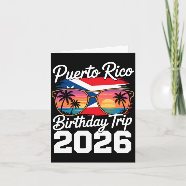 Puerto rico 2026 birthday trip performance  card (Front)