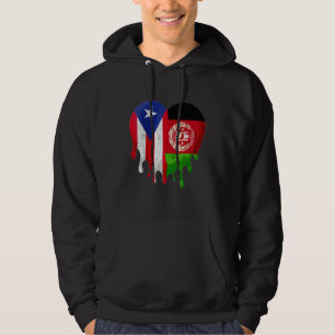 Puerto Rico Afghanistan Flag Heart Grown Patriot C Hoodie