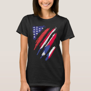 Puerto Rico American Grown Flag USA Patriot Herita T-Shirt