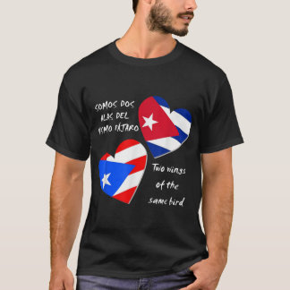 Puerto Rico and Cuba Heart, Two wings of the same  T-Shirt