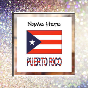 Puerto Rico and Puerto Rican Flag Personalised