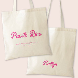 Puerto Rico Bachelorette Party Personalised Tote