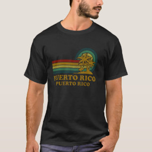 Puerto Rico Beach Family Summer Vacation Palm Tree T-Shirt