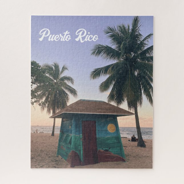 Puerto Rico Beach San Juan Island Sunset Photo Jigsaw Puzzle (Vertical)