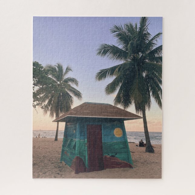 Puerto Rico Beach San Juan Island Sunset Photo Jigsaw Puzzle (Vertical)