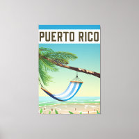 Puerto Rico Beach travel poster.