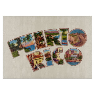 Puerto Rico Big Letter Mug Cutting Board