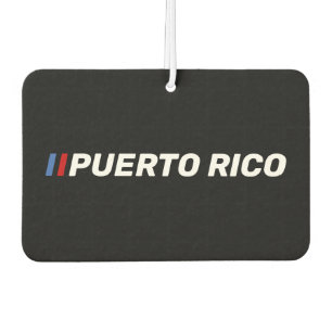 Puerto Rico Black Boricua Red & Blue Accent Car Air Freshener