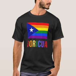 Puerto Rico Boricua Gay Pride Lgbt Rainbow Wepa T-Shirt