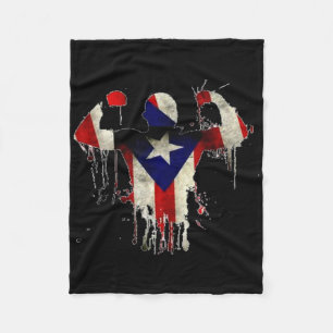 Puerto Rico Boxing Gloves Boxeo Shirt Ropa Uni Fleece Blanket