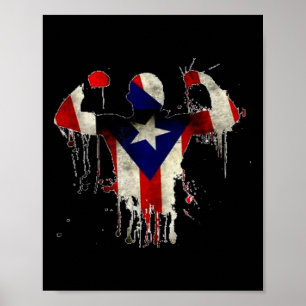 Puerto Rico Boxing Gloves Boxeo Shirt Ropa Uni  Poster