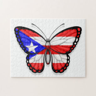 Puerto Rico Butterfly Flag Jigsaw Puzzle