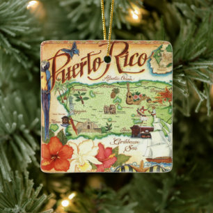 Puerto Rico  Ceramic Ornament