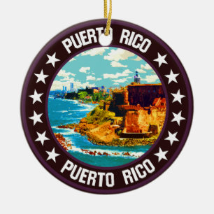 Puerto Rico                                        Ceramic Tree Decoration