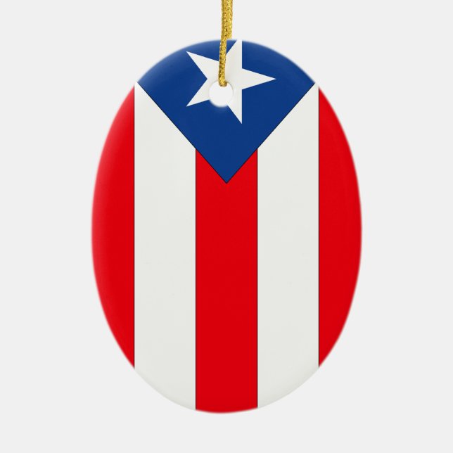 Puerto Rico Ceramic Tree Decoration (Front)