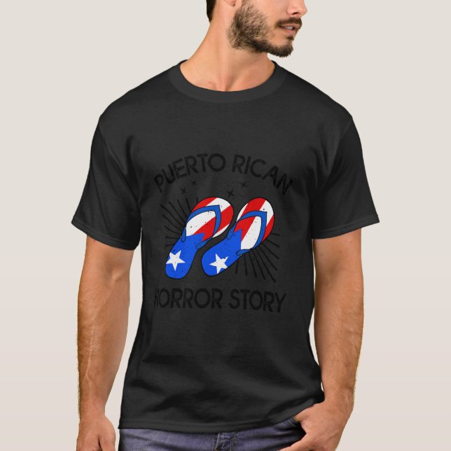 Puerto Rico Chancla Puerto Rican Spanish Joke T-Shirt (Front)