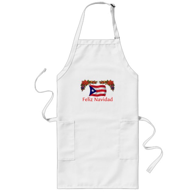Puerto Rico Christmas Long Apron (Front)