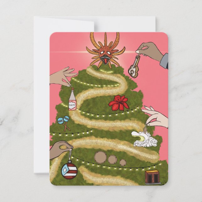 PUERTO RICO CHRISTMAS TREE HOLIDAY CARD (Front)