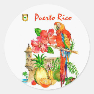 Puerto Rico Classic Round Sticker