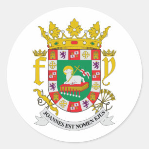 Puerto Rico COA Classic Round Sticker