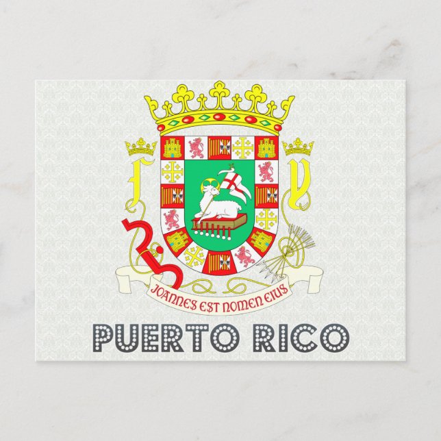 Puerto Rico Coat of Arms Postcard (Front)