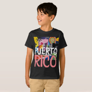 Puerto Rico Cool Graffiti Mural Shirt, Boy's T-Shirt