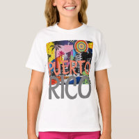 Puerto Rico Cool Graffiti Mural Shirt, Girl's 3