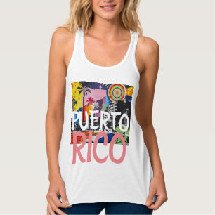 Puerto Rico Cool Graffiti Mural Tank, Women's Singlet