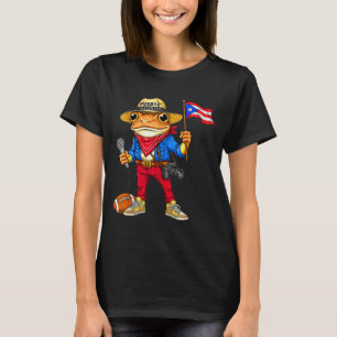 Puerto rico coqui frog street music football T-Shirt