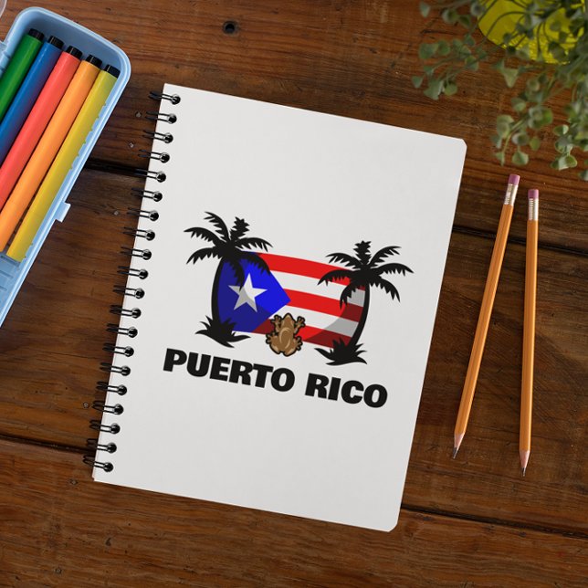 Puerto Rico Coqui Frog Travel Notebook (puerto rico national flag travel notebook)