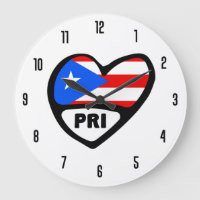 Puerto Rico Country Code PRI Flag Heart